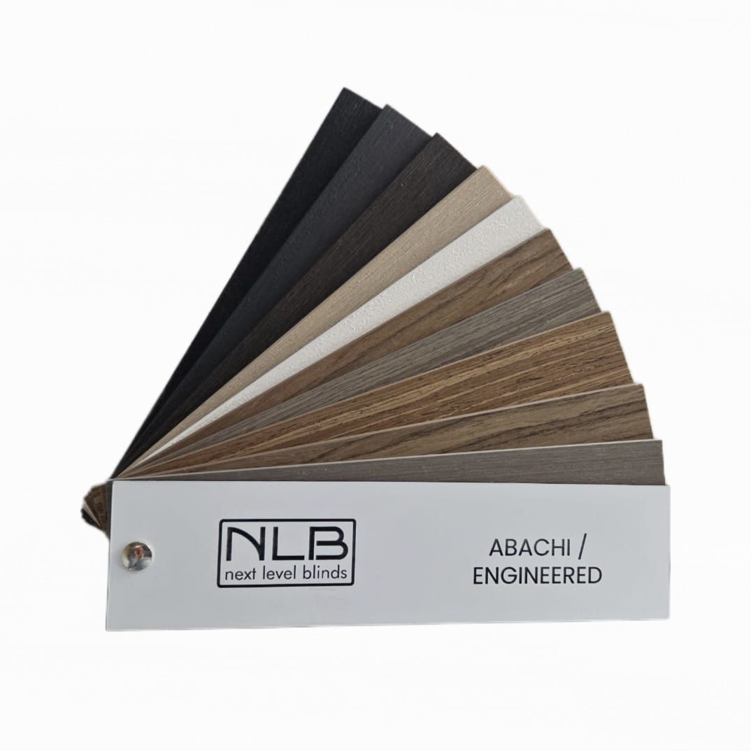 Next Level Blinds kleurwaaier abachi jaloezieën