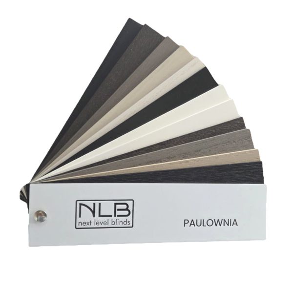 Next Level Blinds kleurwaaier paulownia jaloezieën