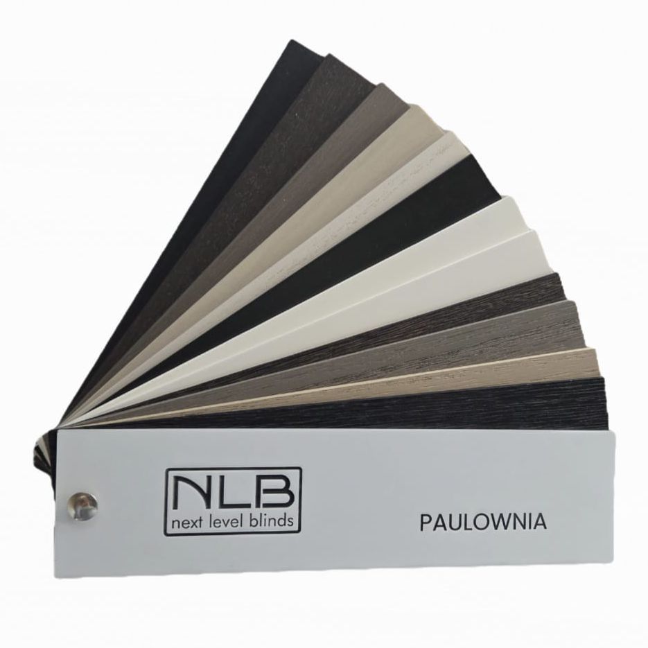 Next Level Blinds kleurwaaier paulownia jaloezieën